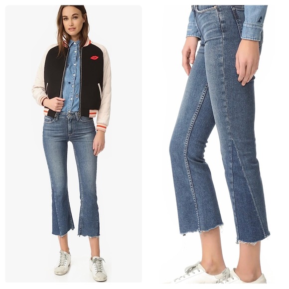 PAIGE Denim - PAIGE Pieced Colette Crop Jean in Kenya Distressed